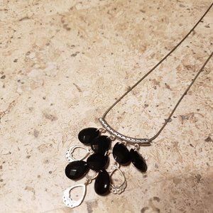 Silpada  All on Black Necklace .925 St. Silver